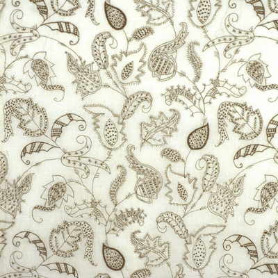Lee Jofa 2007161.168.0 Andrew Sheer Drapery Fabric in Mink/White/Brown