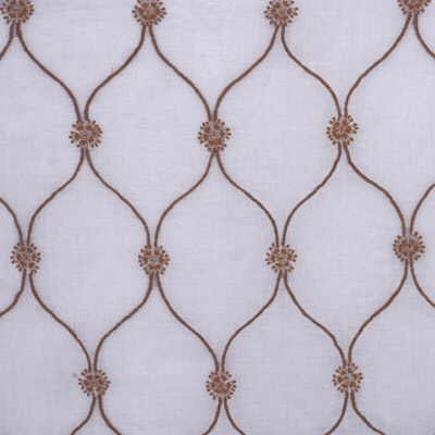 Lee Jofa 2007177.112.0 Stelle Sheer Drapery Fabric in Nectar/White/Orange