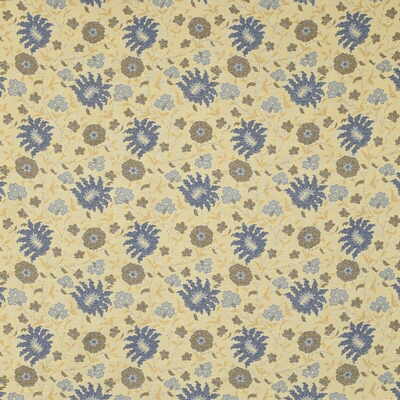Lee Jofa 2008108.56.0 Pretoria Lampas Upholstery Fabric in Harbor/Beige/Light Yellow/Blue