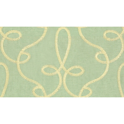 Lee Jofa 2008141.13.0 Chirk Embroidery Upholstery Fabric in Aqua/Light Blue/Beige