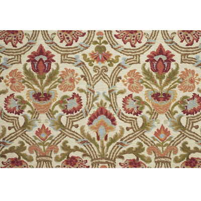 Lee Jofa 2008174.230.0 New Sevilla Multipurpose Fabric in Red/olive/Burgundy/red/Green/Brown