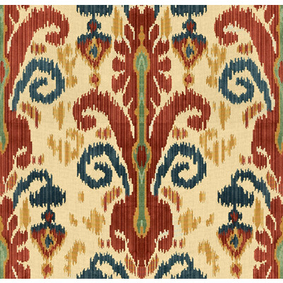 Lee Jofa 2009118.195.0 Pardah Velvet Upholstery Fabric in Jewel/Burgundy/red/Blue/Yellow