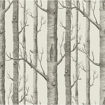 Lee Jofa 2009142.18.0 Woods Print Multipurpose Fabric in Graphite/White/Black