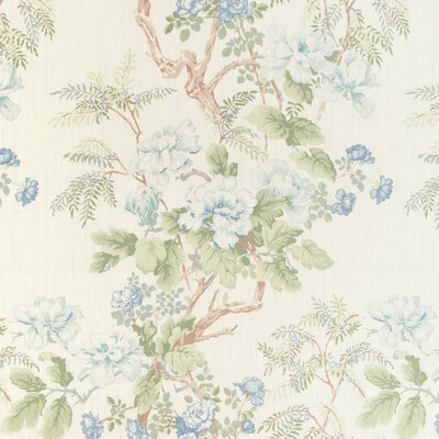 Lee Jofa 2009164.153.0 Chinese Peony Multipurpose Fabric in Blue/Green