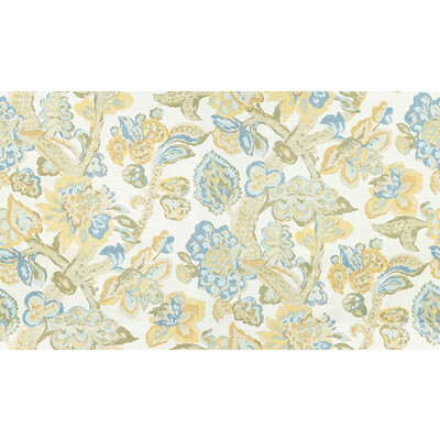 Lee Jofa 2009165.405.0 La Cinta Multipurpose Fabric in Lemon/blue/Blue/Yellow/Green