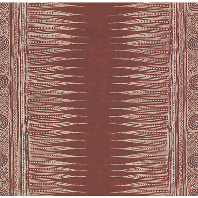 Lee Jofa 2010136.9.0 Indian Zag Multipurpose Fabric in Paprika/Burgundy/red/Beige/Blue