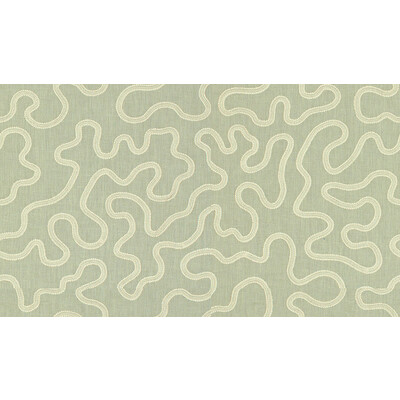 Lee Jofa 2010140.311.0 Winding Way Upholstery Fabric in Lichen/Green/White