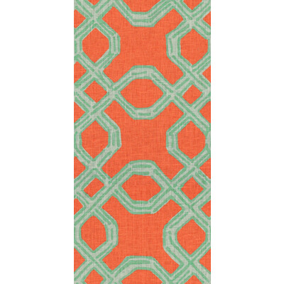 Lee Jofa 2011101.125.0 Well Connected Multipurpose Fabric in Aqua/orange/Orange/Light Green/Green
