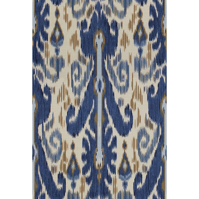 Lee Jofa 2012103.50.0 Pardah Print Multipurpose Fabric in Indigo/Blue/Beige/Light Green