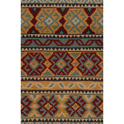 Lee Jofa 2012112.154.0 Kekoua Upholstery Fabric in Capri/ochre/Blue/Yellow/Burgundy/red