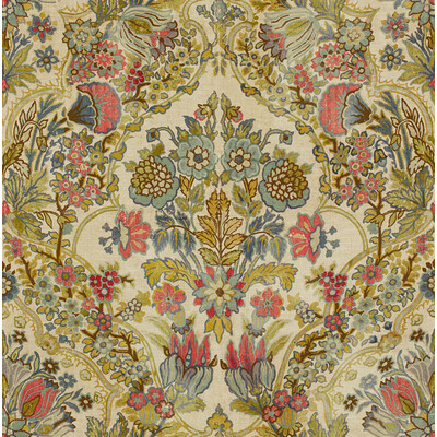 Lee Jofa 2013134.710.0 Tetbury Multipurpose Fabric in Rose/aqua/Burgundy/red/Blue/Multi
