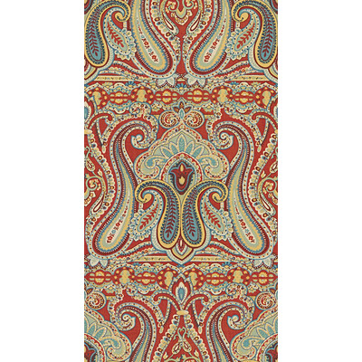 Lee Jofa 2014124.954.0 Alsace Paisley Multipurpose Fabric in Red/blue/Multi/Red/Blue