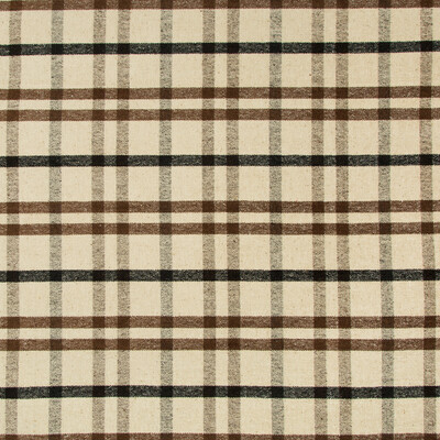 Lee Jofa 2017125.688.0 Fannin Plaid Upholstery Fabric in Cocoa/ebony/Multi/Brown/Black