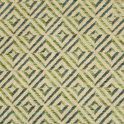 Lee Jofa 2017130.533.0 Verbier Diamond Upholstery Fabric in Leaf/teal/Multi/Blue/Green