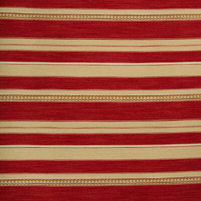 Lee Jofa 2017143.940.0 Entoto Stripe Upholstery Fabric in Red/ochre/Red/Camel