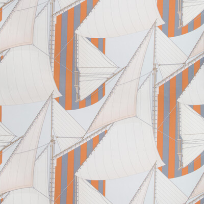 Lee Jofa 2018136.225.0 St Tropez Print Multipurpose Fabric in Slate/spice/Multi/Blue/Orange