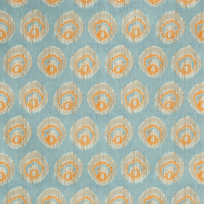 Lee Jofa 2018141.125.0 Monaco Print Multipurpose Fabric in Aqua/melon/Multi/Turquoise/Orange