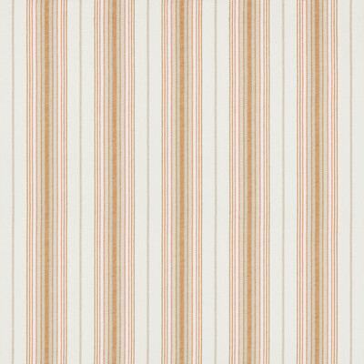 Lee Jofa 2018147.112.0 Cassis Stripe Upholstery Fabric in Tangerine/Orange/Rust/Ivory