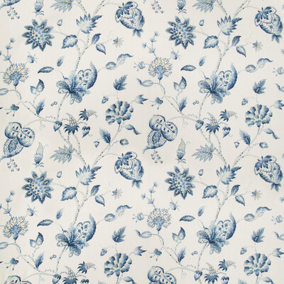 Lee Jofa 2019105.150.0 Hollin Print Multipurpose Fabric in Indigo/Blue