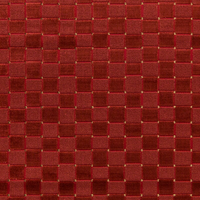 Lee Jofa 2019118.19.0 Levens Velvet Upholstery Fabric in Ruby/Red/Burgundy/red