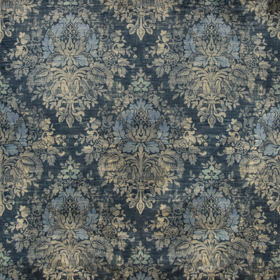 Lee Jofa 2019122.515.0 Alma Velvet Multipurpose Fabric in Midnight/Dark Blue/Blue