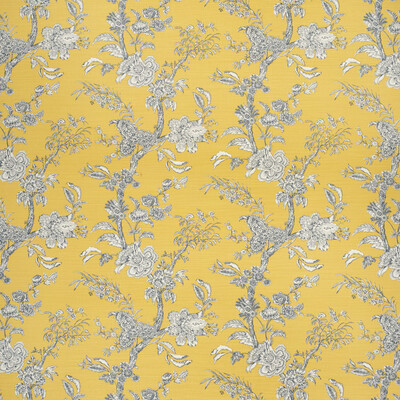 Lee Jofa 2020120.450.0 Beijing Blossom Multipurpose Fabric in Amb/navy/Yellow/Dark Blue