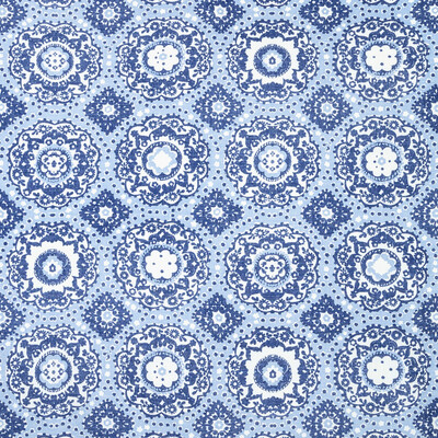 Lee Jofa 2020190.155.0 Bayview Print Multipurpose Fabric in Capri/Blue/Dark Blue