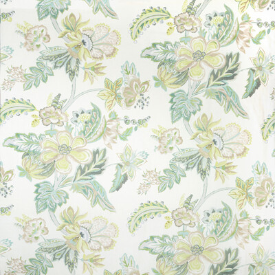 Lee Jofa 2020191.123.0 Augustine Print Multipurpose Fabric in Celadon/Light Green/Green/Celery