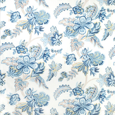 Lee Jofa 2020191.515.0 Augustine Print Multipurpose Fabric in Blue/Light Blue