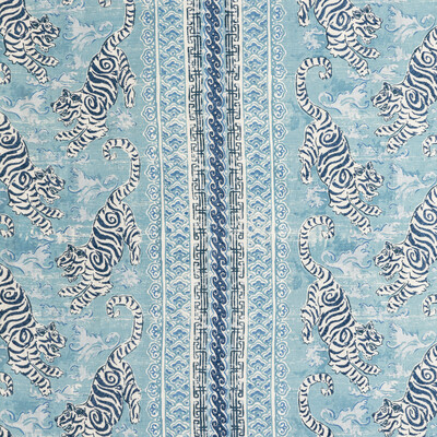 Lee Jofa 2020197.150.0 Bongol Print Multipurpose Fabric in Sky/Blue/Light Blue
