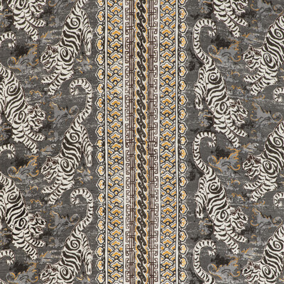 Lee Jofa 2020197.2146.0 Bongol Print Multipurpose Fabric in Charcoal/Grey