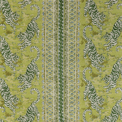 Lee Jofa 2020197.235.0 Bongol Print Multipurpose Fabric in Kiwi/Green/Olive Green