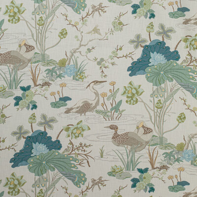 Lee Jofa 2020198.1323.0 Luzon Print Multipurpose Fabric in Jade/Multi/Turquoise/Green