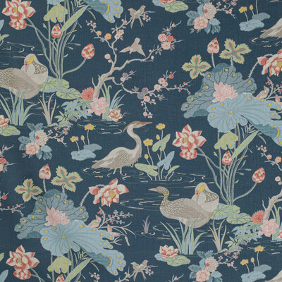 Lee Jofa 2020198.507.0 Luzon Print Multipurpose Fabric in Sapphire/Multi/Blue/Pink