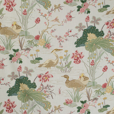 Lee Jofa 2020198.723.0 Luzon Print Multipurpose Fabric in Spring/Multi/Pink/Green