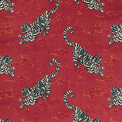Lee Jofa 2020200.198.0 Bongol Velvet Upholstery Fabric in Crimson/Burgundy/red