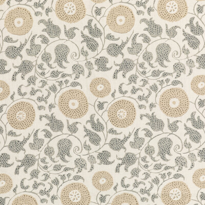 Lee Jofa 2020204.1611.0 Eldora Print Multipurpose Fabric in Flax/Beige/Grey