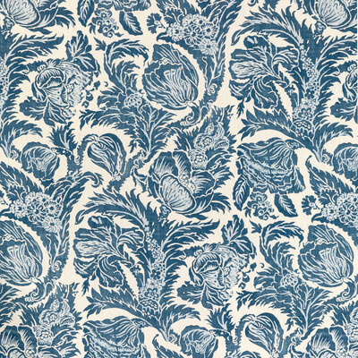 Lee Jofa 2020205.515.0 Marion Print Multipurpose Fabric in Denim/Blue