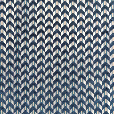 Lee Jofa 2020207.50.0 Bailey Velvet Upholstery Fabric in Navy/Dark Blue/Blue