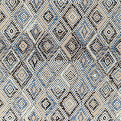 Lee Jofa 2020208.505.0 Bowen Embroidery Multipurpose Fabric in Denim/Blue