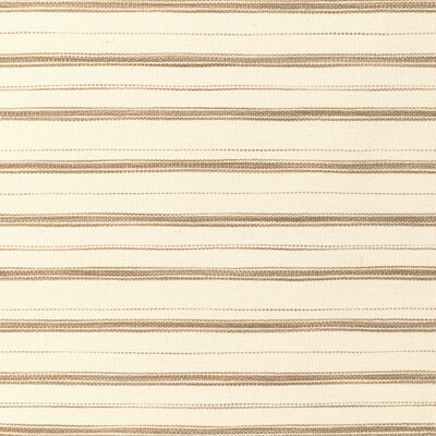 Lee Jofa 2020209.16.0 Meeker Stripe Upholstery Fabric in Flax/Beige/Taupe