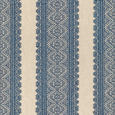 Lee Jofa 2020211.505.0 Avon Embroidery Multipurpose Fabric in Denim/Dark Blue/Blue/Indigo