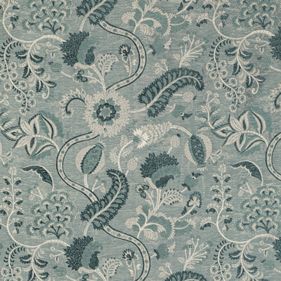 Lee Jofa 2020213.513.0 Jardin Bleu Upholstery Fabric in Blue/aqua/Blue