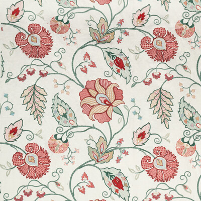 Lee Jofa 2020215.97.0 Shiraz Emb Multipurpose Fabric in Rose/jade/Multi/Red/Pink