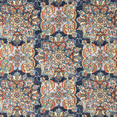 Lee Jofa 2020220.524.0 Granada Print Multipurpose Fabric in Denim/Dark Blue/Rust/Blue