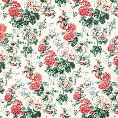 Lee Jofa 2020221.73.0 Upton Cotton Multipurpose Fabric in Ivory/pink/Multi/Pink/Green