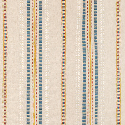 Lee Jofa 2020223.514.0 Nautique Emb Multipurpose Fabric in Denim/gold/Blue/Red/Gold