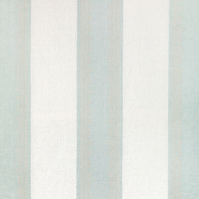 Lee Jofa 2021123.13.0 Banner Sheer Drapery Fabric in Aqua/Teal/White