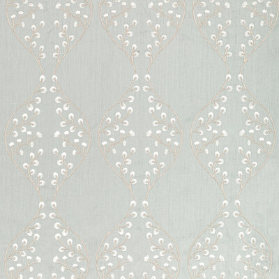 Lee Jofa 2021129.13.0 Lillie Embroidery Drapery Fabric in Aqua/Teal/White
