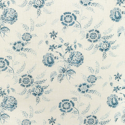 Lee Jofa 2022101.15.0 Boutique Floral Multipurpose Fabric in Blue/Light Blue